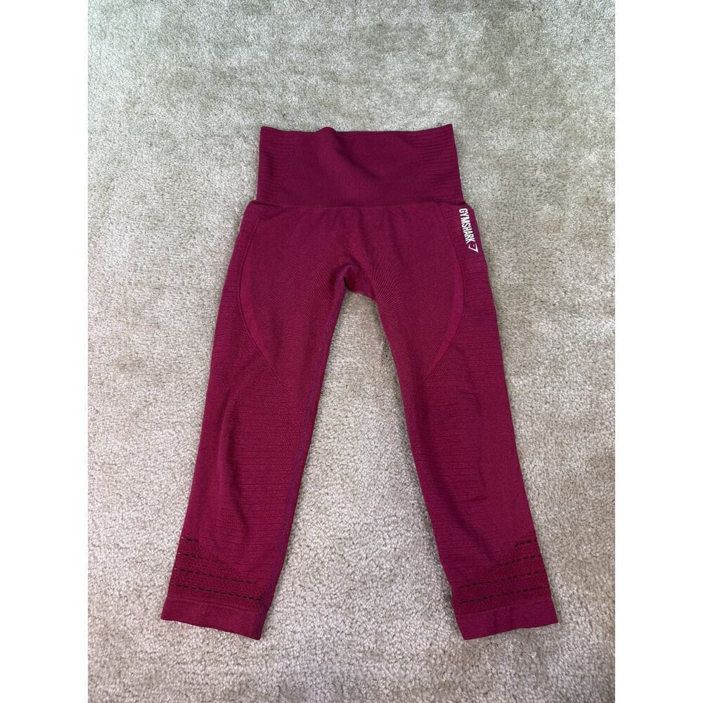 Gymshark Dry Energy Seamless Stretch Legging Women's Size Small Red Yoga C371